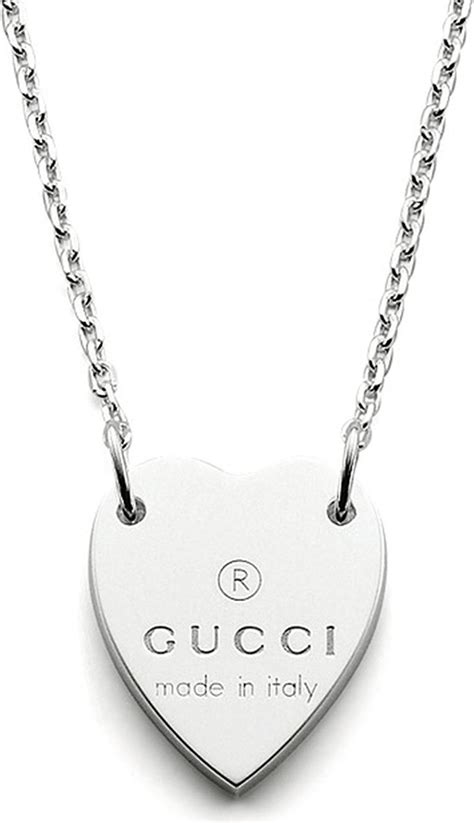 gucci heart necklace|trademark necklace with heart pendant.